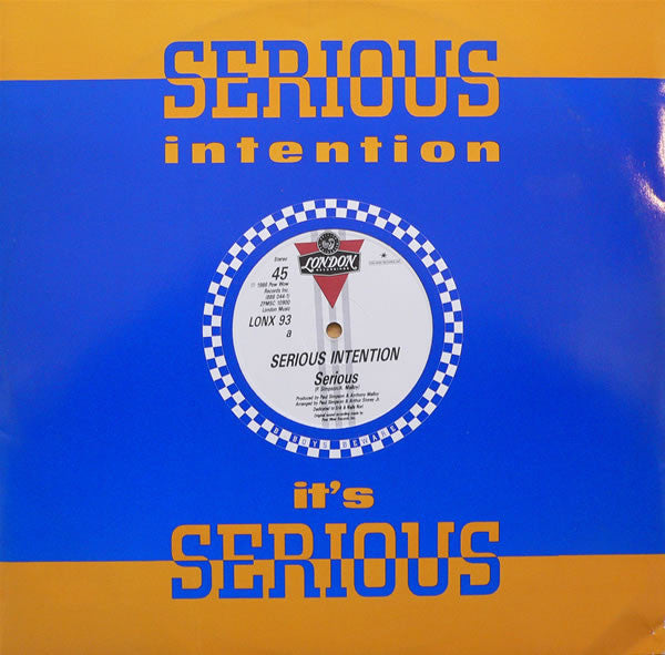 Serious Intention : Serious (12")