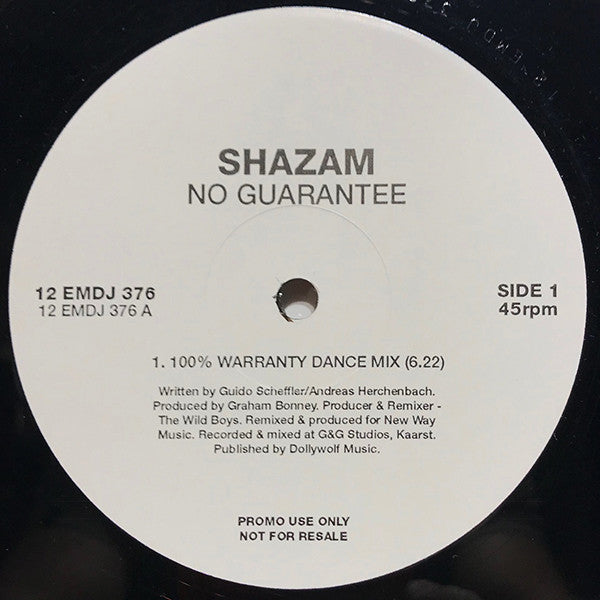 Shazam : No Guarantee (12", Promo)