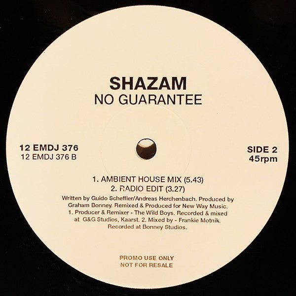 Shazam : No Guarantee (12", Promo)