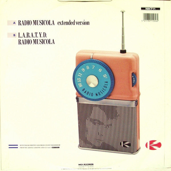 Nik Kershaw : Radio Musicola (12", Single)