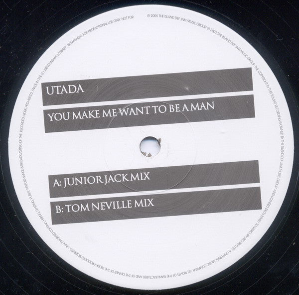 Utada* : You Make Me Want To Be A Man (12", Promo)