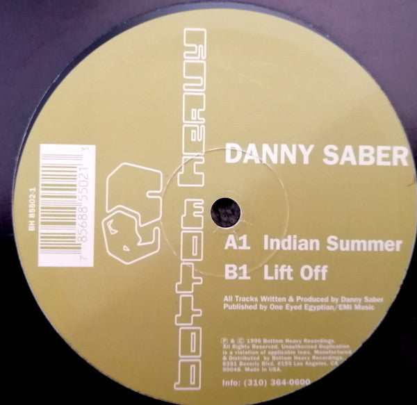 Danny Saber : Indian Summer / Lift Off (12", Single)
