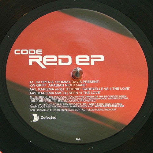 Various : Code Red EP (12", EP)