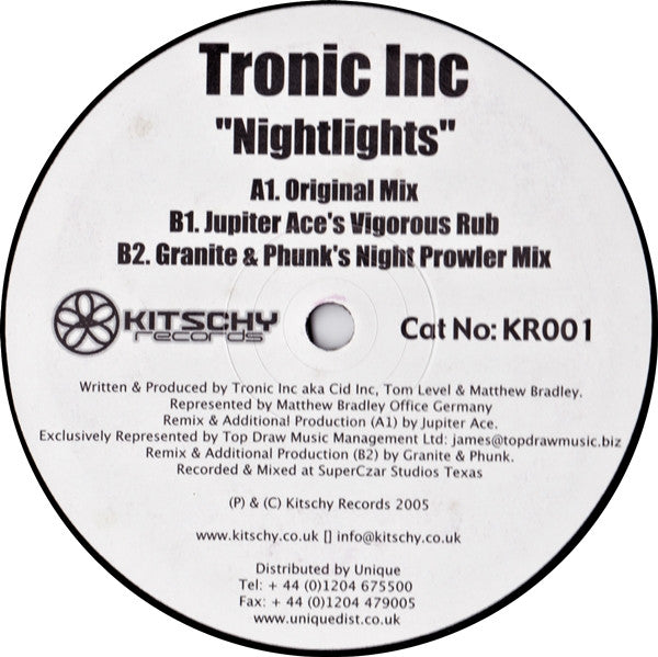 Tronic Inc. : Nightlights (12")