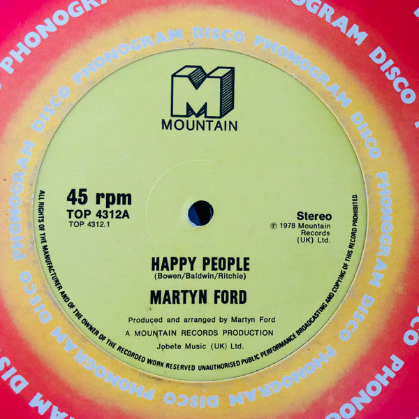 Martyn Ford : Happy People (12")