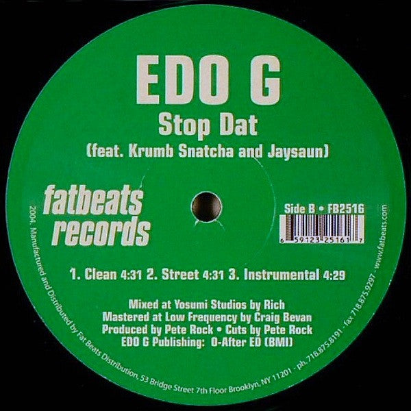 Edo G* : Boston (12")