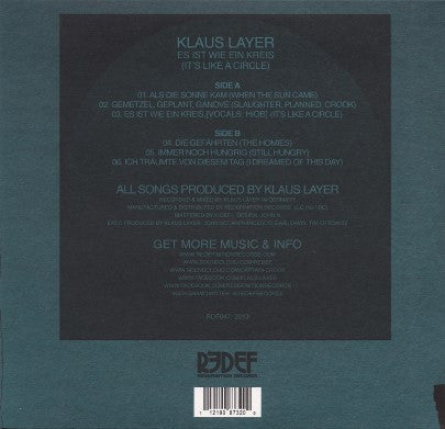 Klaus Layer : Es Ist Wie Ein Kreis (It's Like A Circle) (10", EP)