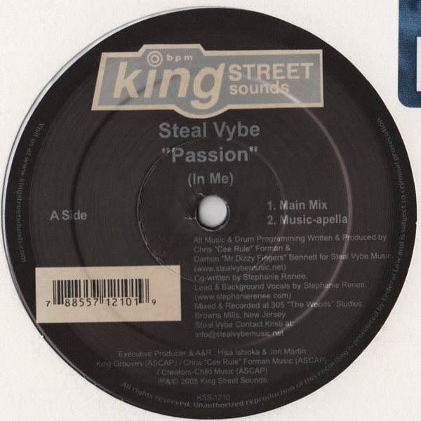 Steal Vybe : Passion (In Me) (12")