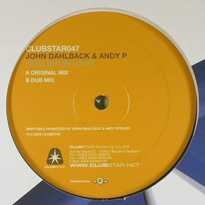John Dahlbäck & Andy P : Falling In Love (12")