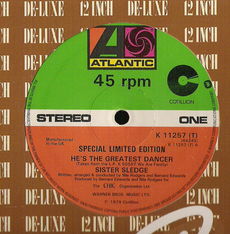 Sister Sledge : He's The Greatest Dancer (12", Single, Ltd)