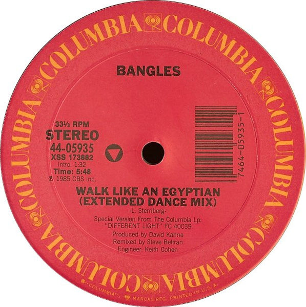 Bangles : Walk Like An Egyptian (12", Single)