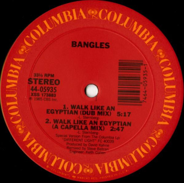 Bangles : Walk Like An Egyptian (12", Single)