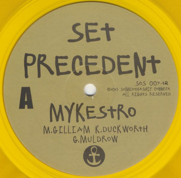 Mykestro Featuring Kendrick Lamar : Set Precedent (12", Single, Ltd, Yel)