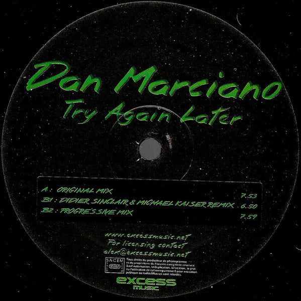 Dan Marciano : Try Again Later (12")