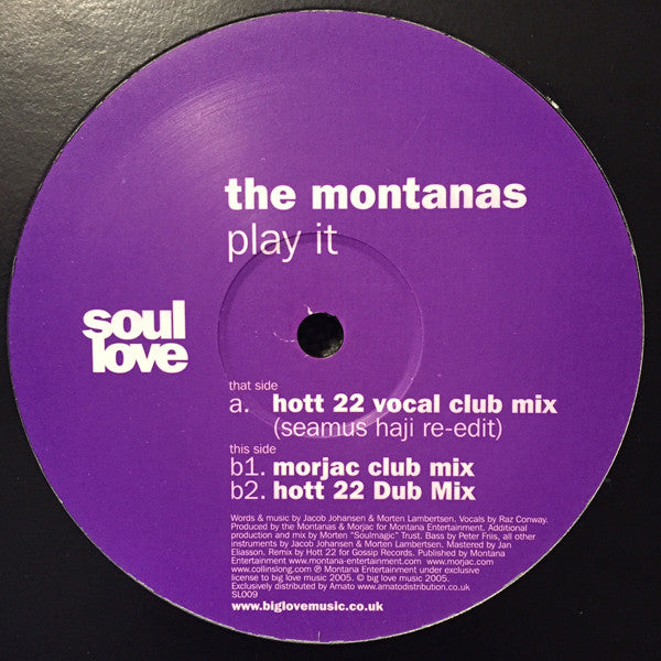 The Montanas : Play It (12")