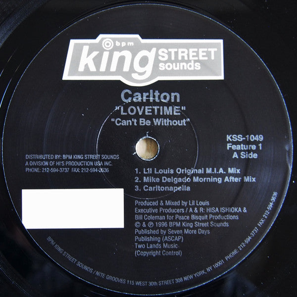 Carlton : Lovetime (2x12")