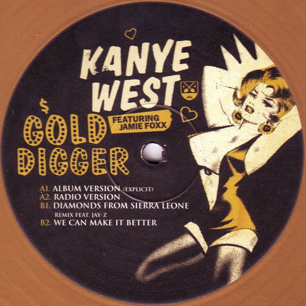 Kanye West : Gold Digger (12", Ltd, Gol)