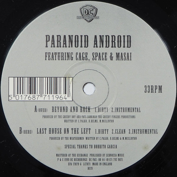 Paranoid Android : Beyond And Back (12")