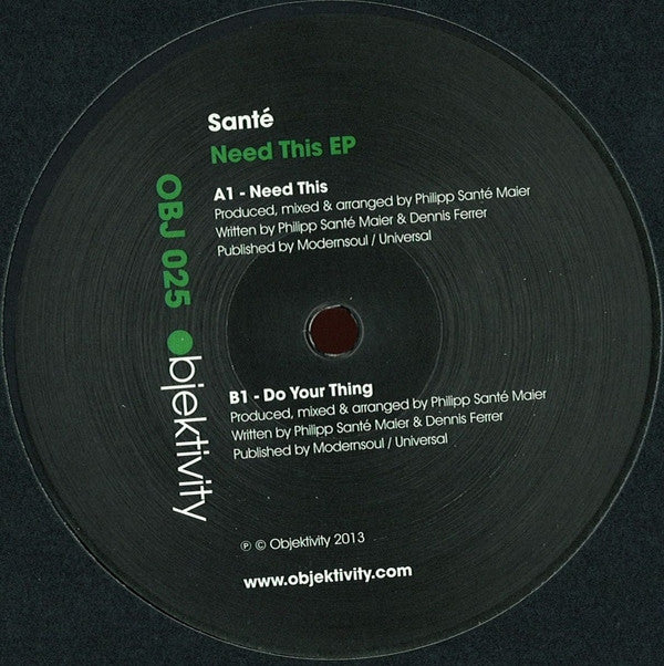 Santé : Need This EP (12", EP)