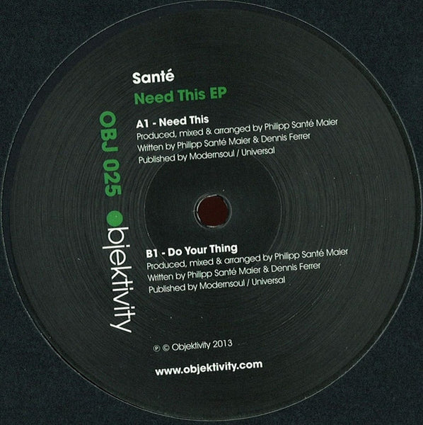 Santé : Need This EP (12", EP)