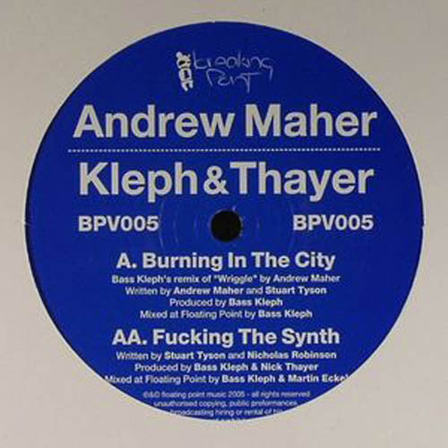 Bass Kleph & Andrew Maher & Nick Thayer : Burning In The City / Fucking The Synth (12")