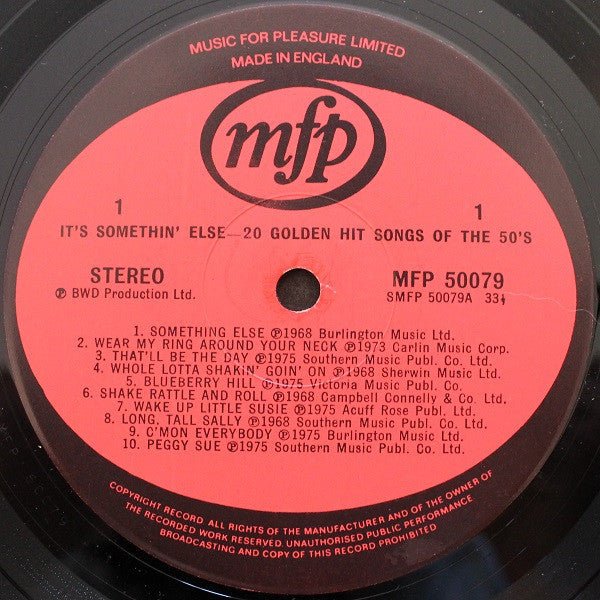 Various : It's Somethin' Else - 20 Golden Hit Songs Of The 50's (LP, Comp)