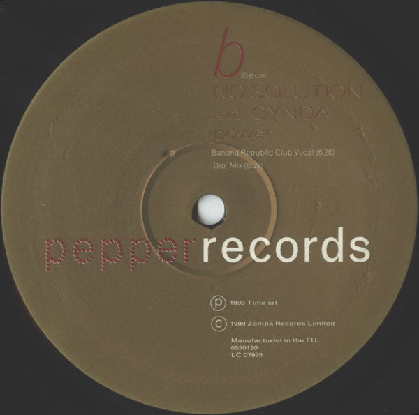 No Solution Feat. Cynda : Power (12")