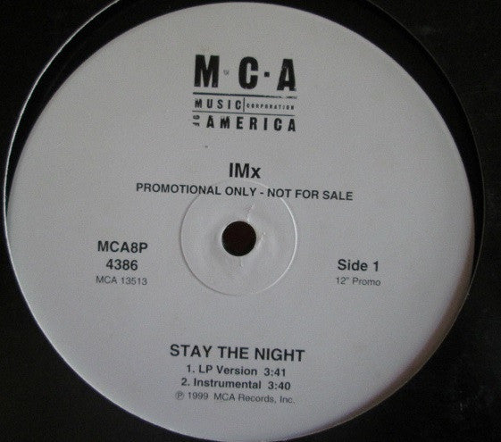 IMX : Stay The Night (12", Promo)
