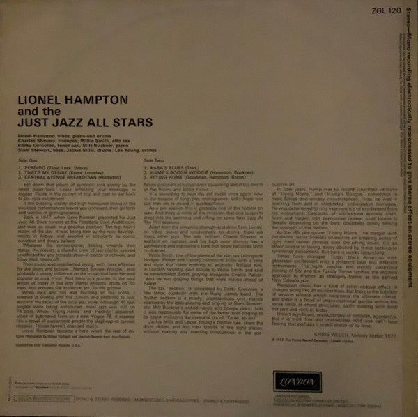 Lionel Hampton And The Just Jazz All Stars : Lionel Hampton And The Just Jazz All Stars (LP, Album)