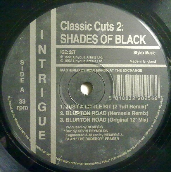 Shades Of Black : Classic Cuts 2 (12")
