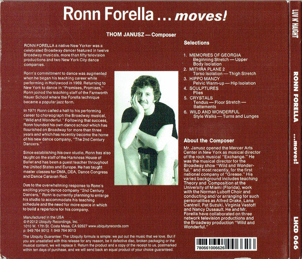 Thom Janusz : Ronn Forella...Moves! (CD, Album, RE)