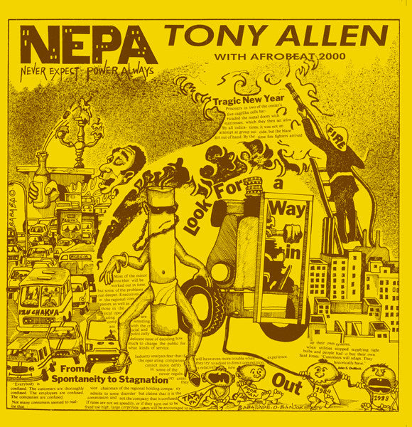 Tony Allen With Afrobeat 2000 : N.E.P.A. (Never Expect Power Always) (LP, Album, RE)