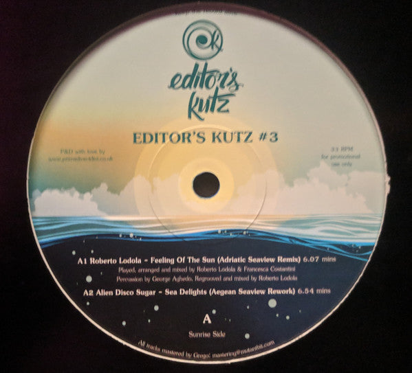 Various : Editor's Kutz #3 (12", Promo, Blu)