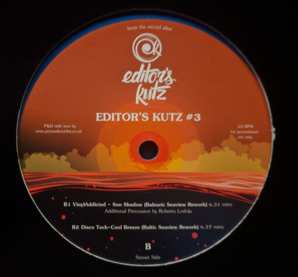 Various : Editor's Kutz #3 (12", Promo, Blu)