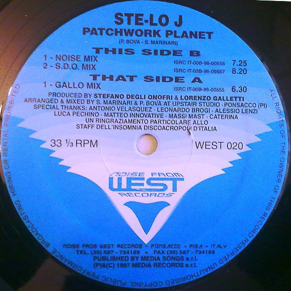 Ste-Lo J : Patchwork Planet (12")