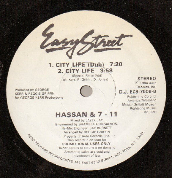 Hassan & 7-11 : City Life (12", Promo)
