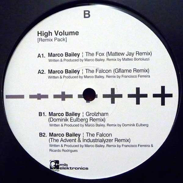 Marco Bailey : High Volume [Remix Pack] (12")