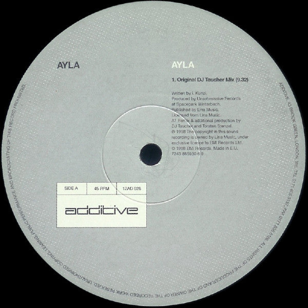 Ayla : Ayla (Remixed) (12")