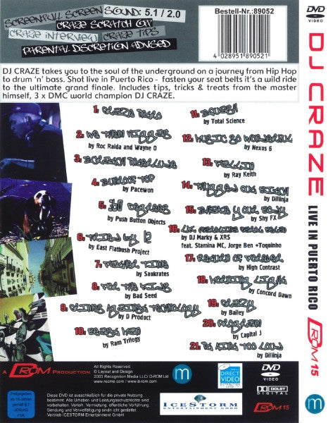 DJ Craze : Live In Puerto Rico (DVD-V, P/Mixed, PAL)