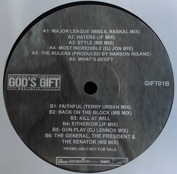 Mick Boogie & Joey Fingaz : God's Gift: The Nas/Jay-Z Project (12", Promo)