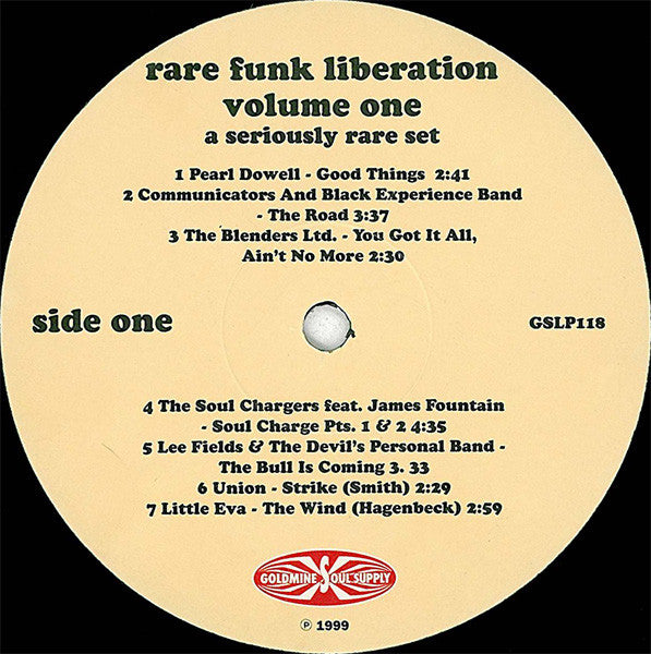 Various : Rare Funk Liberation Volume One (LP, Comp)
