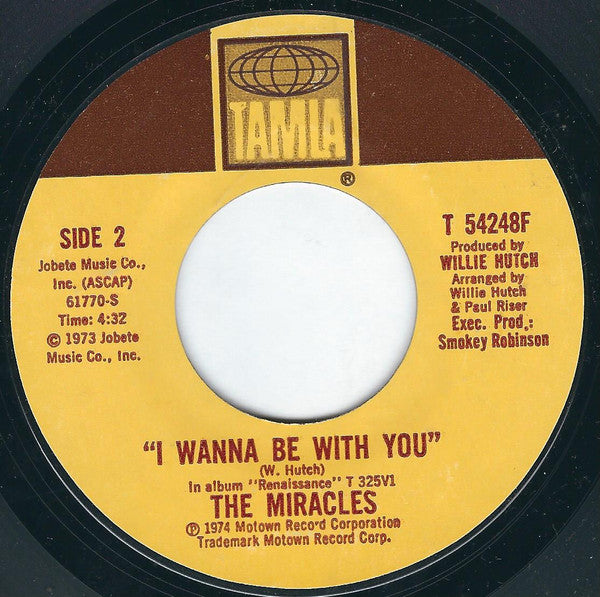 The Miracles : Do It Baby / I Wanna Be With You (7", Single)