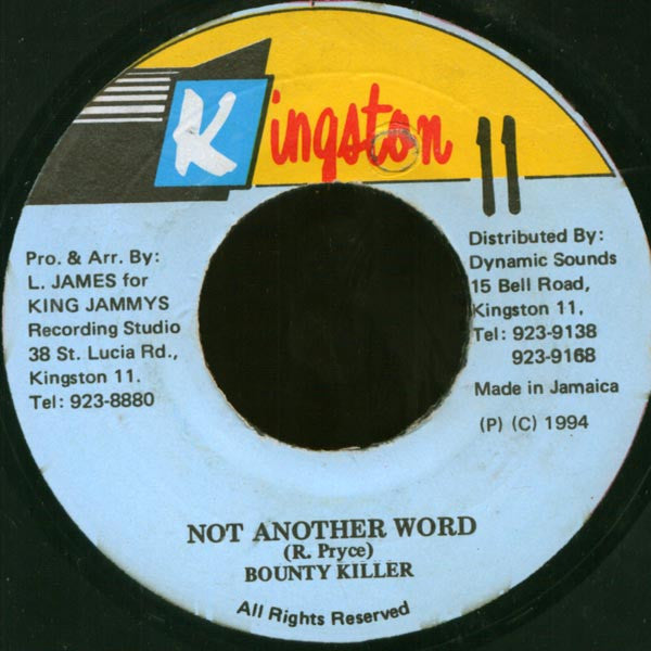 Bounty Killer : Not Another Word (7")