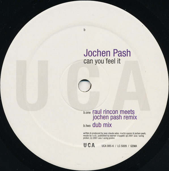 Jochen Pash : Can You Feel It (12")