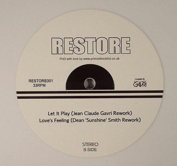 Various : Restore 001 (12", Ltd, Whi)