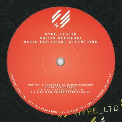 Marco Bernardi : Music For Short Attentions (12", EP)