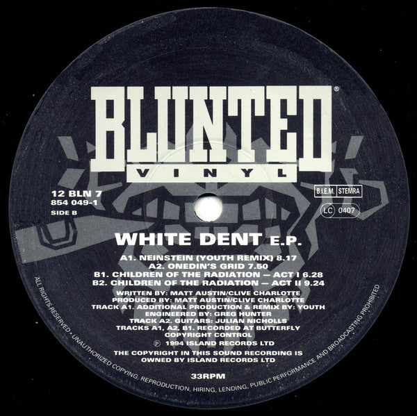 White Dent : White Dent E.P. (12", EP, Num)