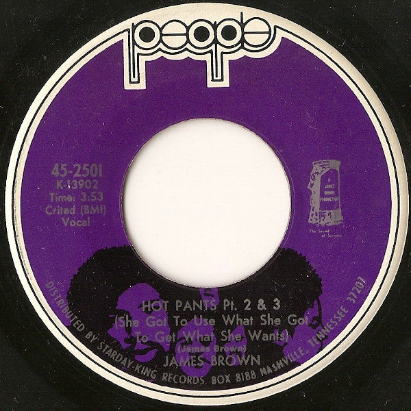 James Brown : Hot Pants (7", Single, Ind)