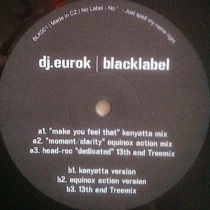 DJ Eurok : Blacklabel (12")