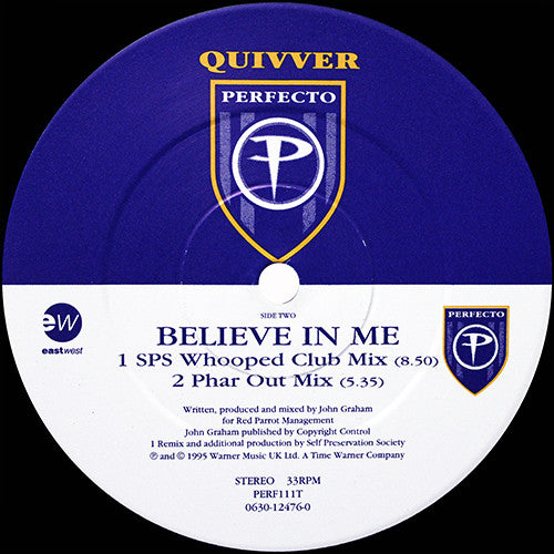Quivver : Believe In Me (12", Single)